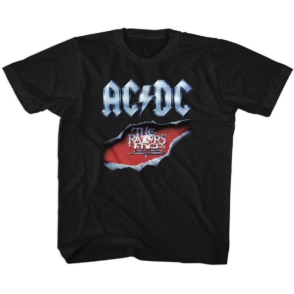Acdc Toddler Tshirt The Razors Edge Circle Black Tee